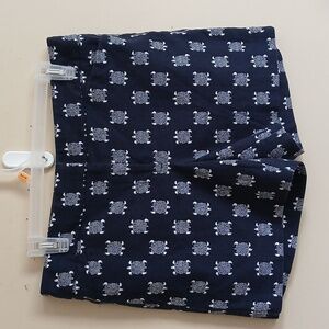 Ann Taylor LOFT Riviera Shorts Navy Sea Turtles Size 6